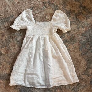 Princess Highway 100% Cotton White Eyelet Lace Puff Sleeve Babydoll Dress US 10